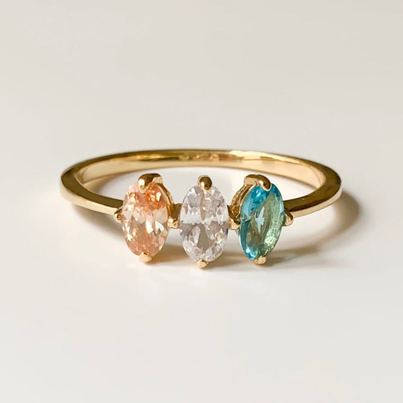 Bague de naissance tricolore