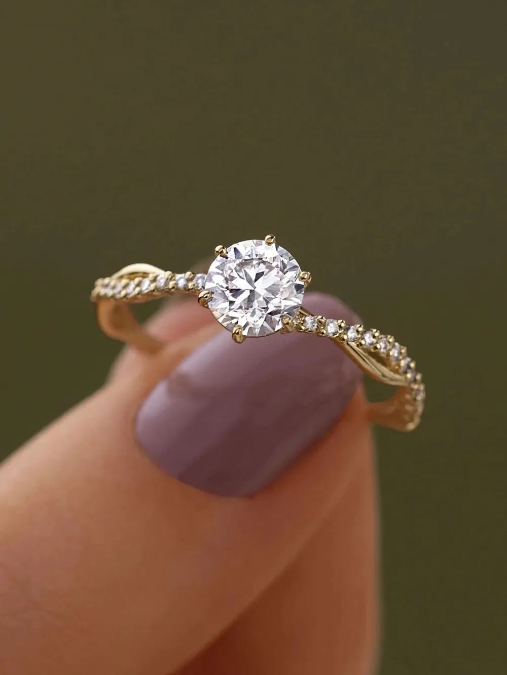 Bague en Argent Sterling 925 sertie de Zircon