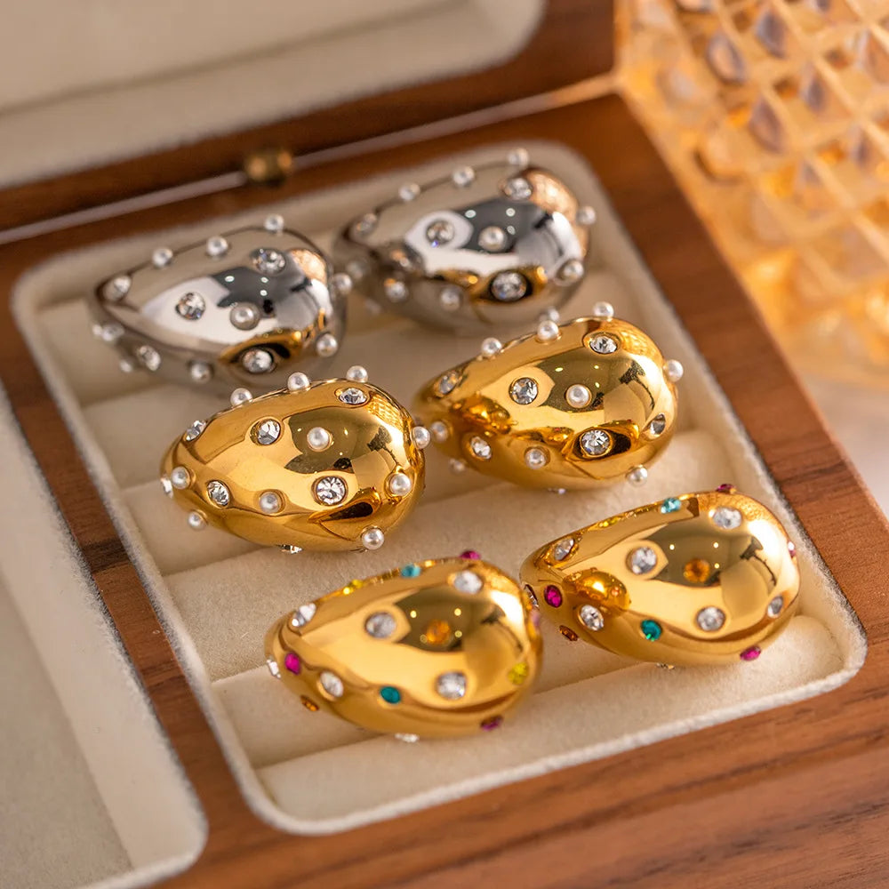 Boucles d’oreilles goutte d’eau en Acier Inoxydable