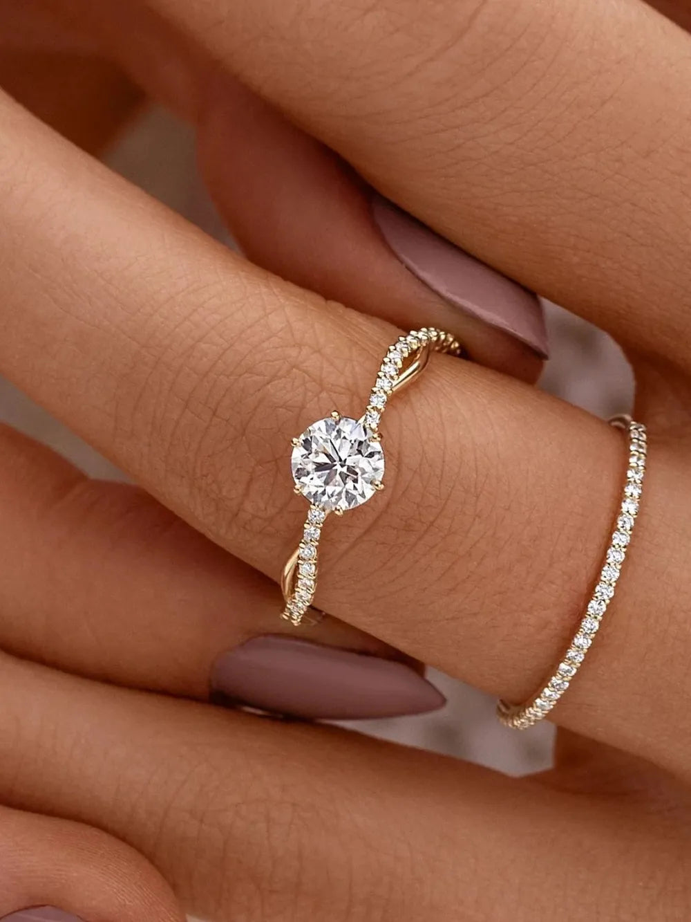 Bague en Argent Sterling 925 sertie de Zircon