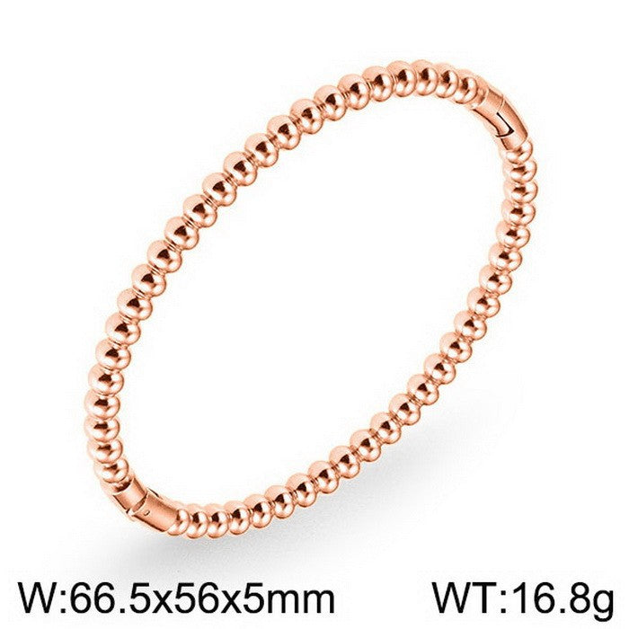 Bracelet design Bambou en Acier Inoxydable  Plaqué or 18K ou argenté