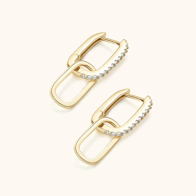 Boucles d’oreilles en Argent Sterling 925 avec Moissanite