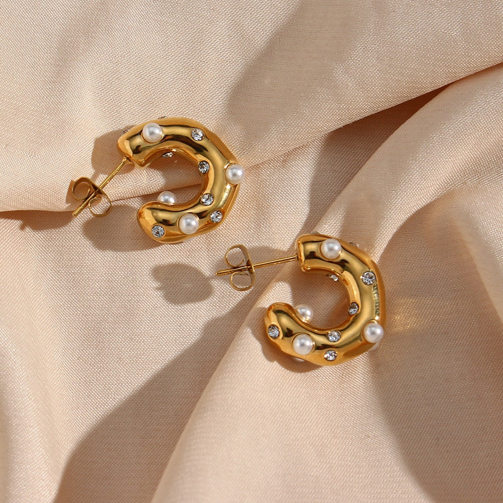 Boucles d’oreilles Chunky en Acier Inoxydable