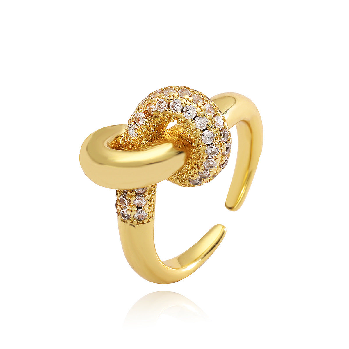Bague de luxe Design géométrique ajustable