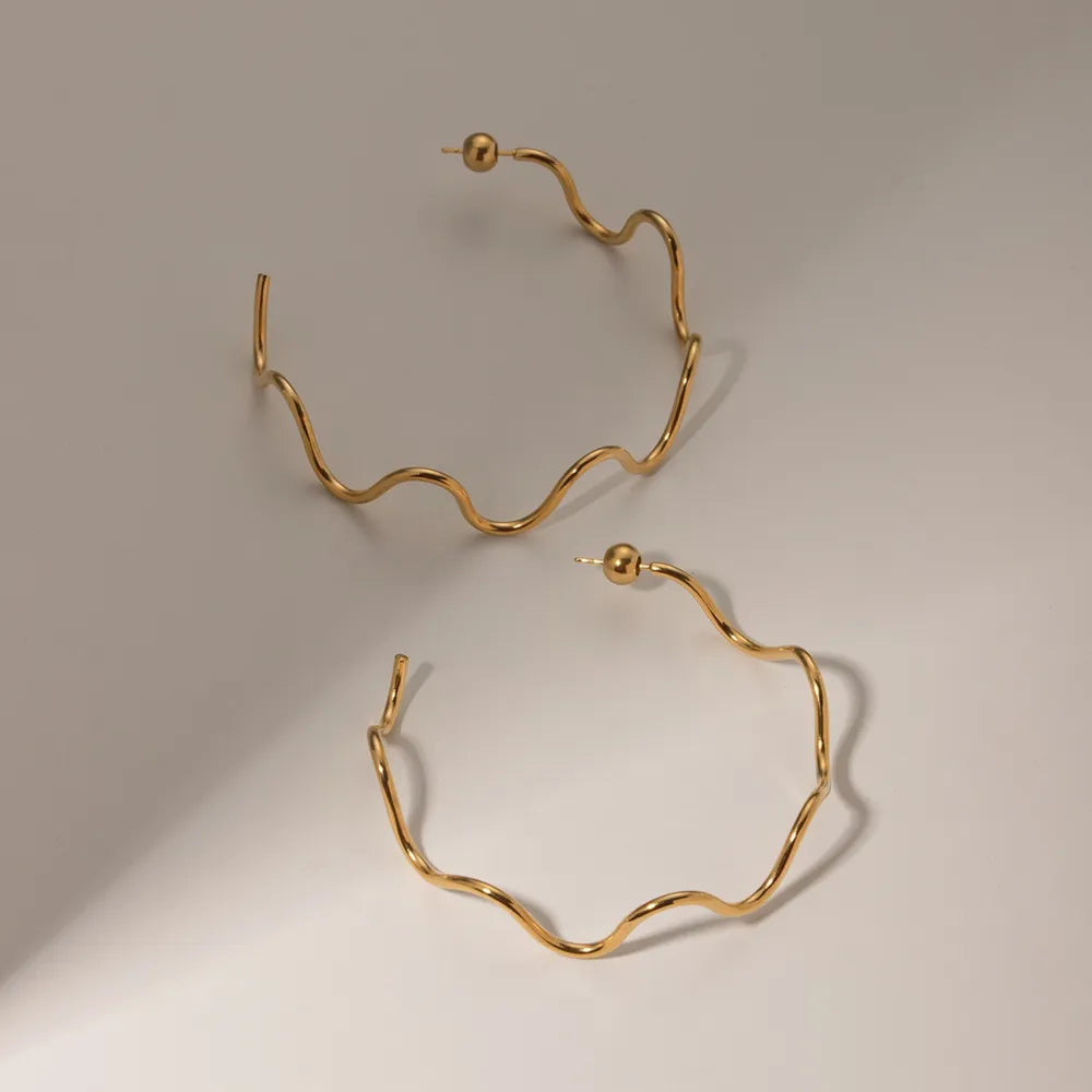 Créoles en Acier Inoxydable plaqué Or 18K
