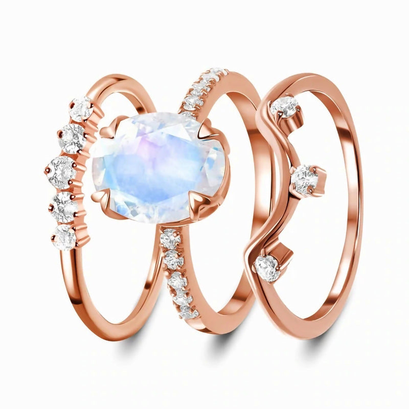 Bague Argent Sterling et Pierre de Lune