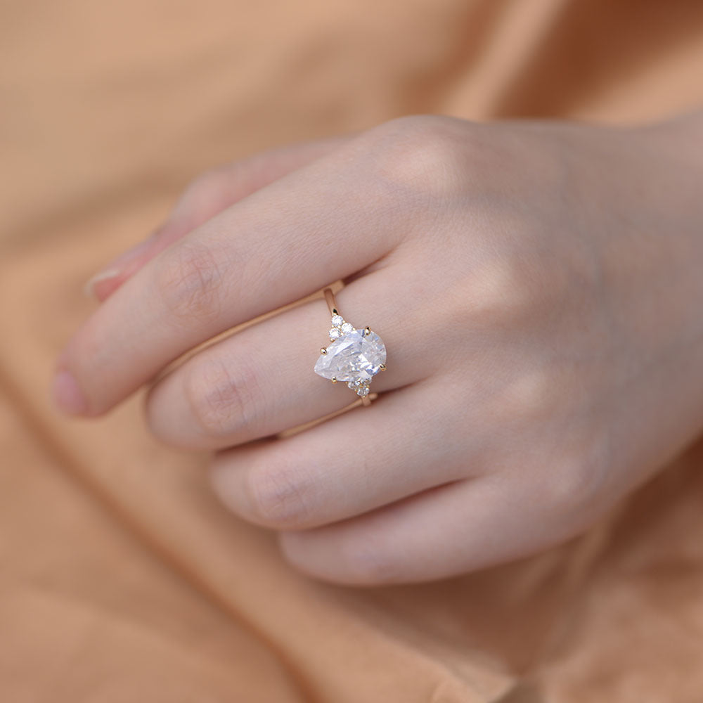 Bague en Argent S925 sertie de Moissanite
