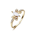 Bague vintage géométrique avec Pierre de Lune