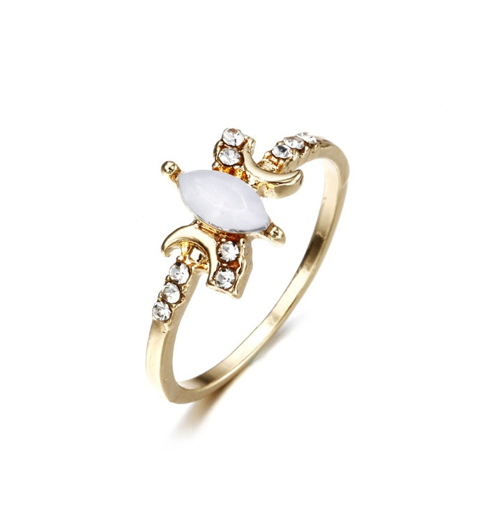 Bague vintage géométrique avec Pierre de Lune