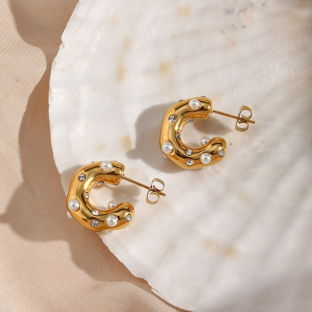 Boucles d’oreilles Chunky en Acier Inoxydable