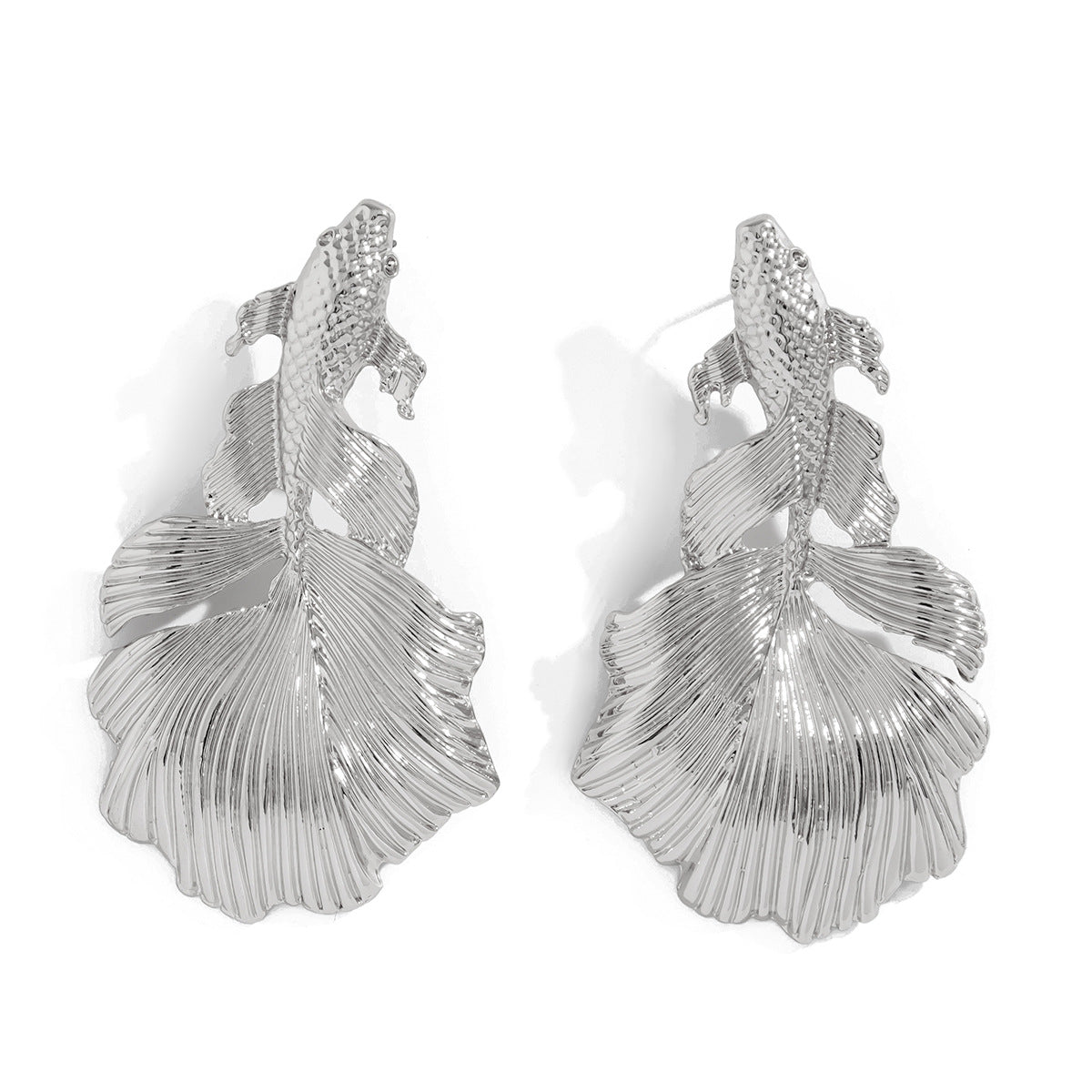 Boucles d’oreilles Design spirale & pendentifs cœur irréguliers