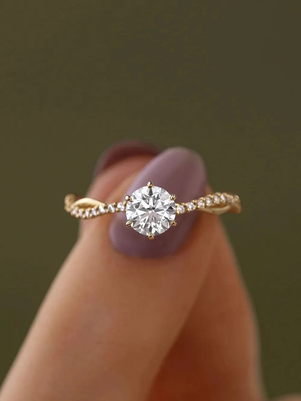 Bague en Argent Sterling 925 sertie de Zircon