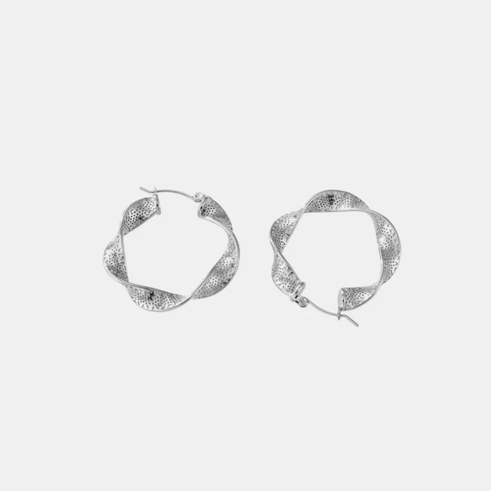 Boucles d’oreilles torsadées en Acier Titane