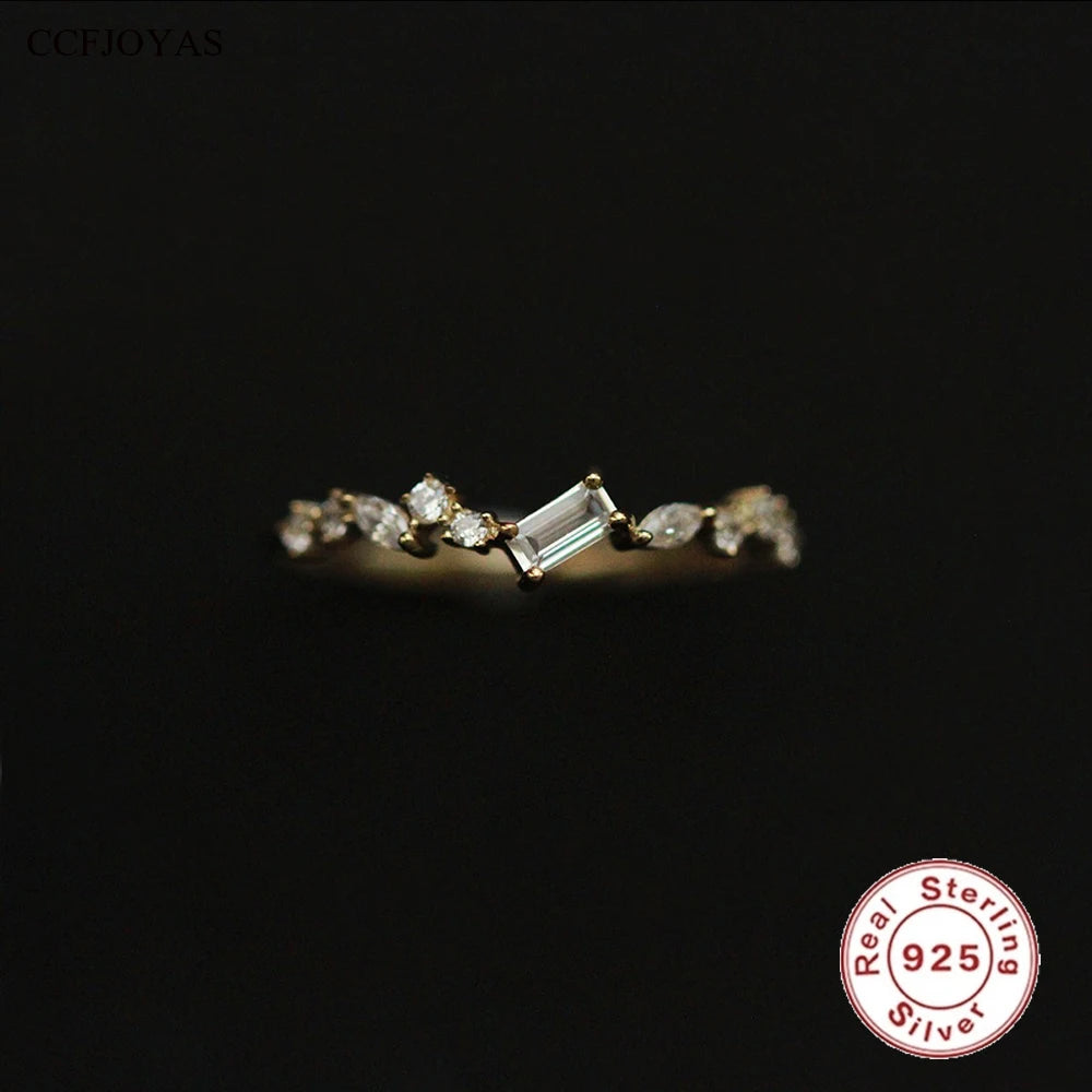 Bague en Argent 925 Plaqué Or