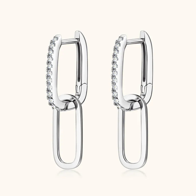 Boucles d’oreilles en Argent Sterling 925 avec Moissanite