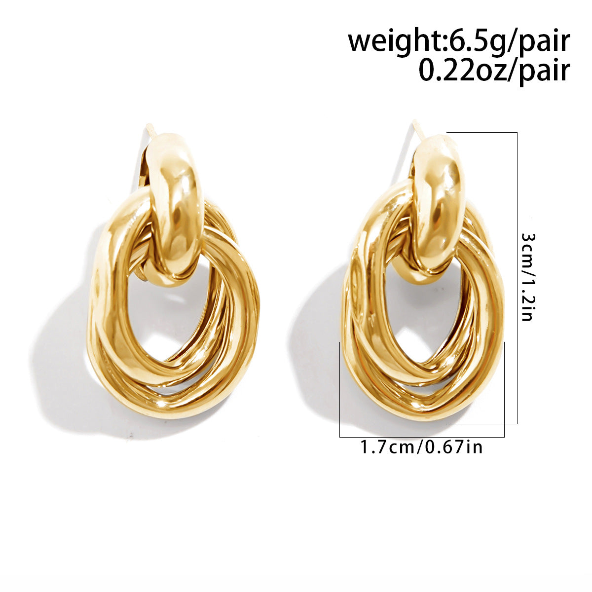 Boucles d’oreilles à double Anneau