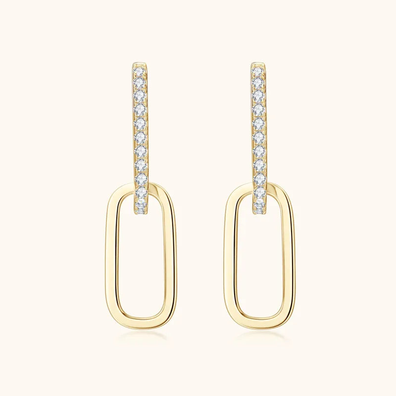 Boucles d’oreilles en Argent Sterling 925 avec Moissanite