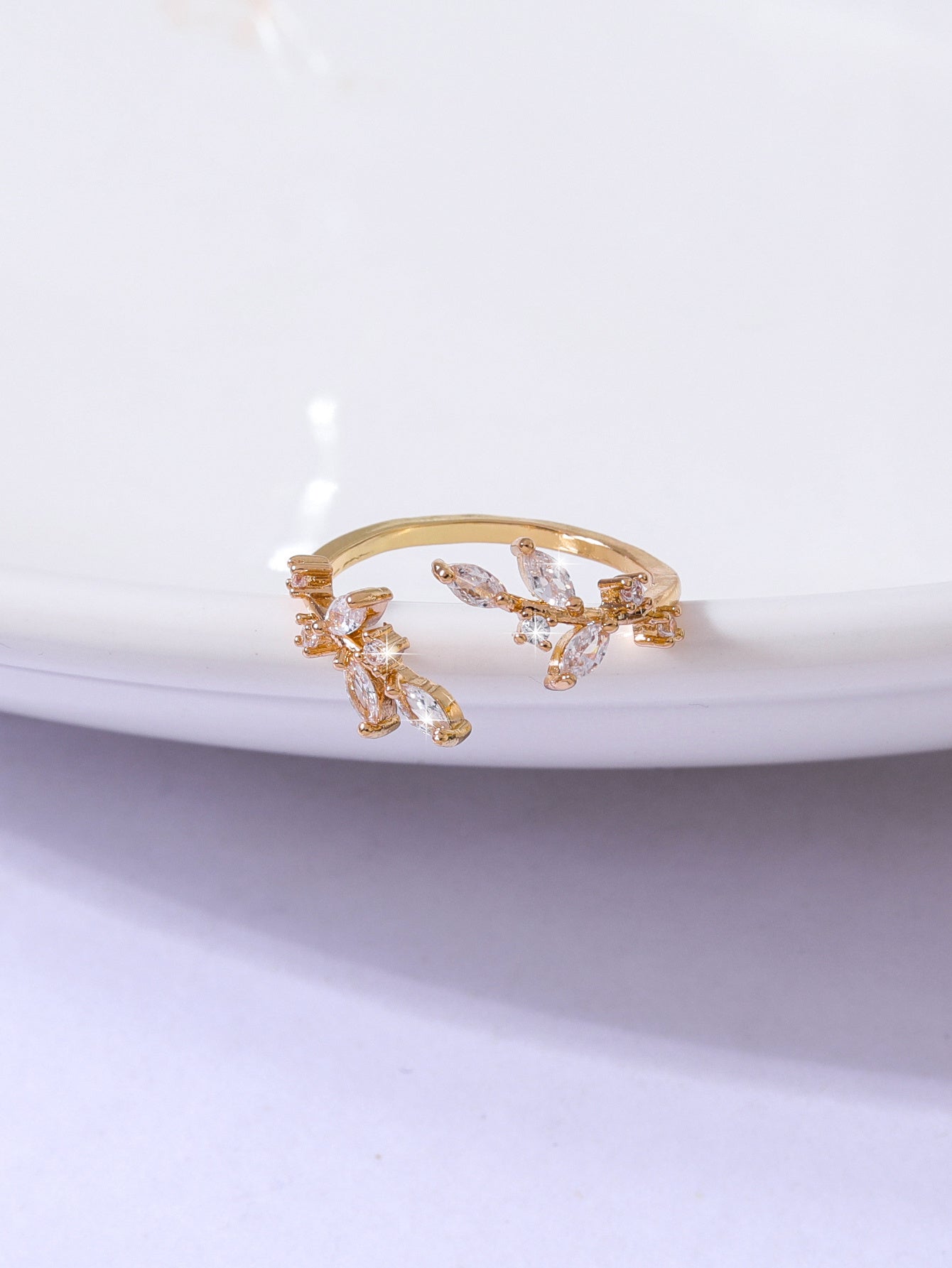 Bague Feuille dorée