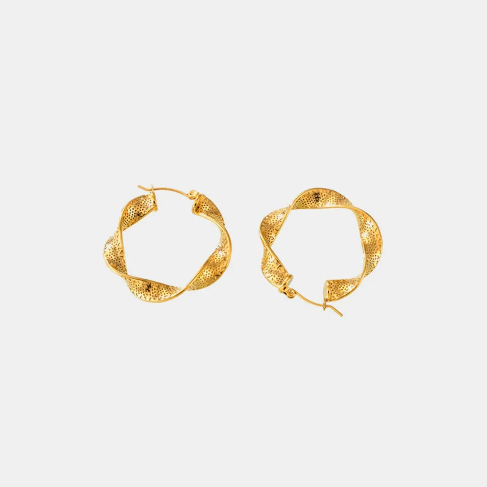 Boucles d’oreilles torsadées en Acier Titane