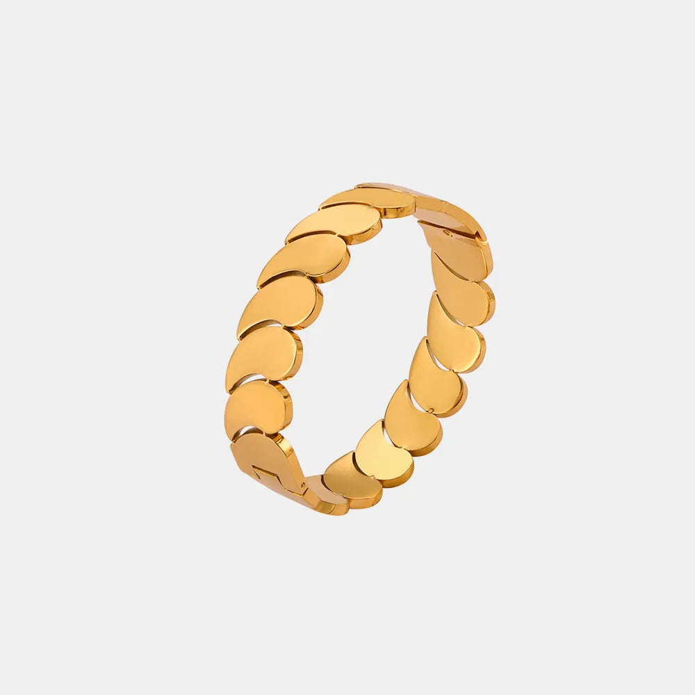 Bracelet en Acier Titane Plaqué Or