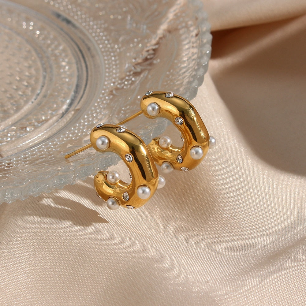 Boucles d’oreilles Chunky en Acier Inoxydable