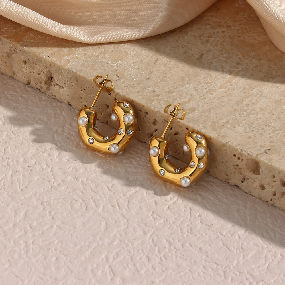 Boucles d’oreilles Chunky en Acier Inoxydable