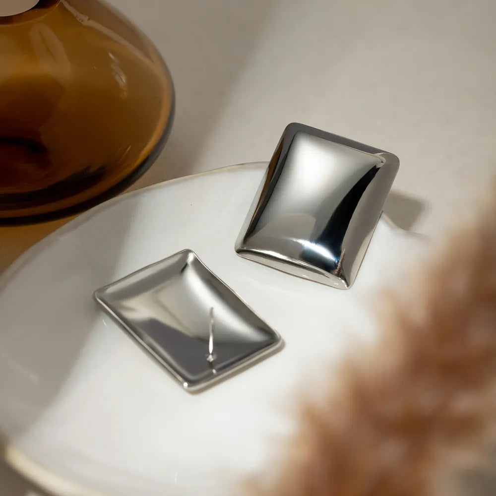 Clous d’oreilles rectangulaires en Acier Inoxydable