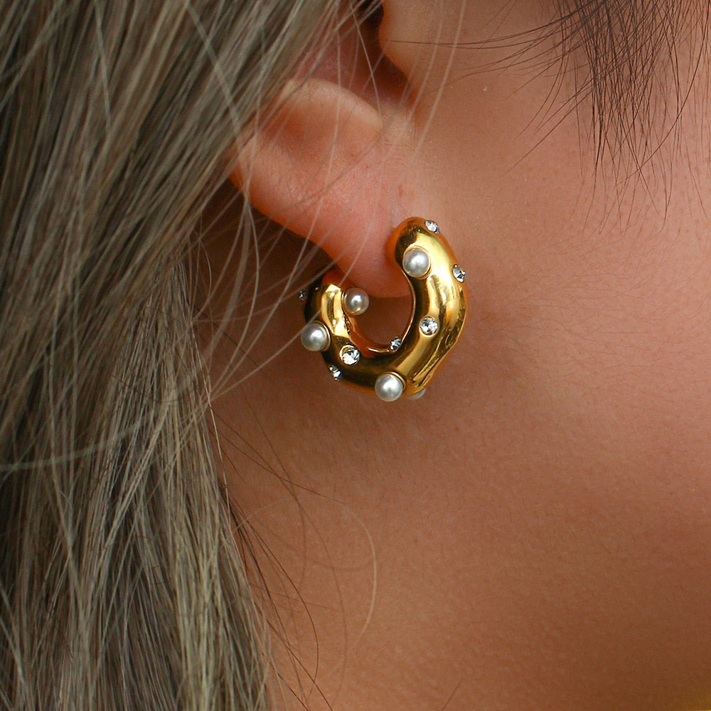 Boucles d’oreilles Chunky en Acier Inoxydable