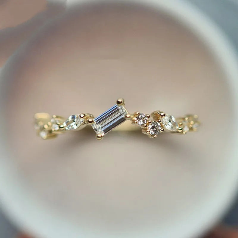 Bague en Argent 925 Plaqué Or