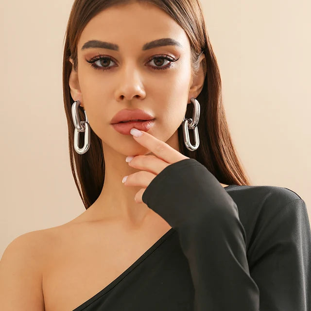 Boucles d’oreilles Chaîne épaisse