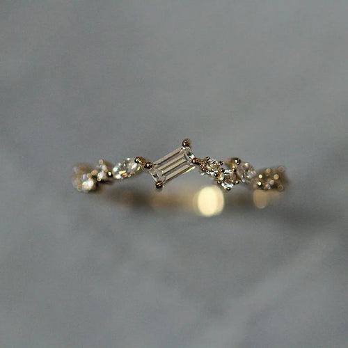 Bague en Argent 925 Plaqué Or