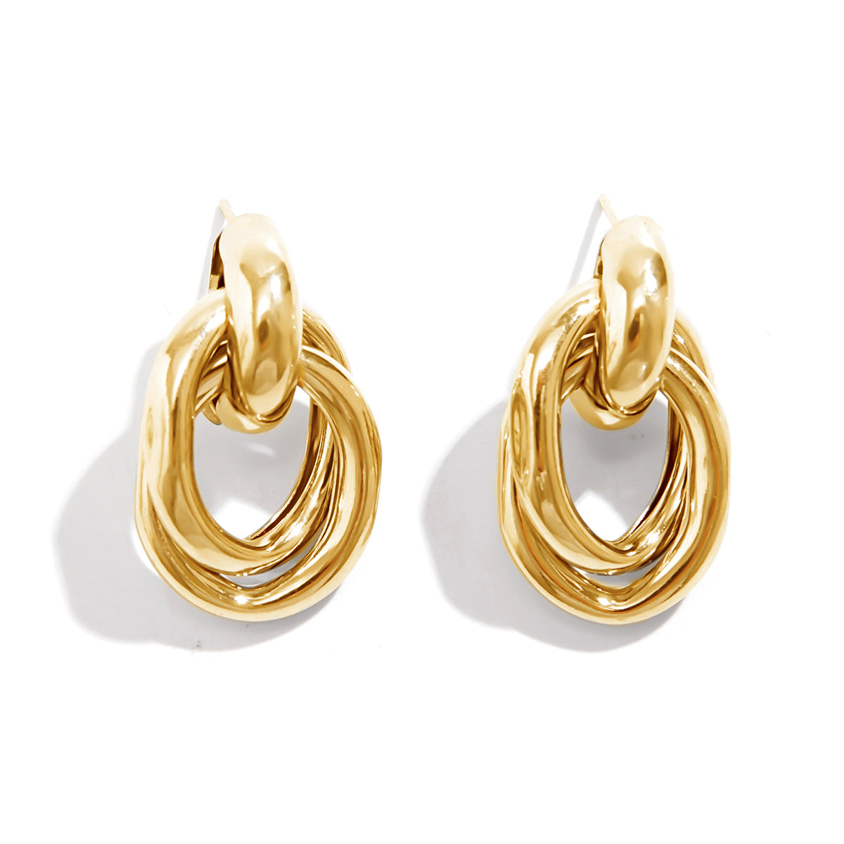Boucles d’oreilles à double Anneau